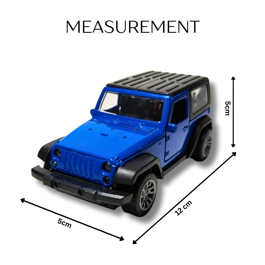 blue diecast mahindra thar scale model toy car – pull back jeep