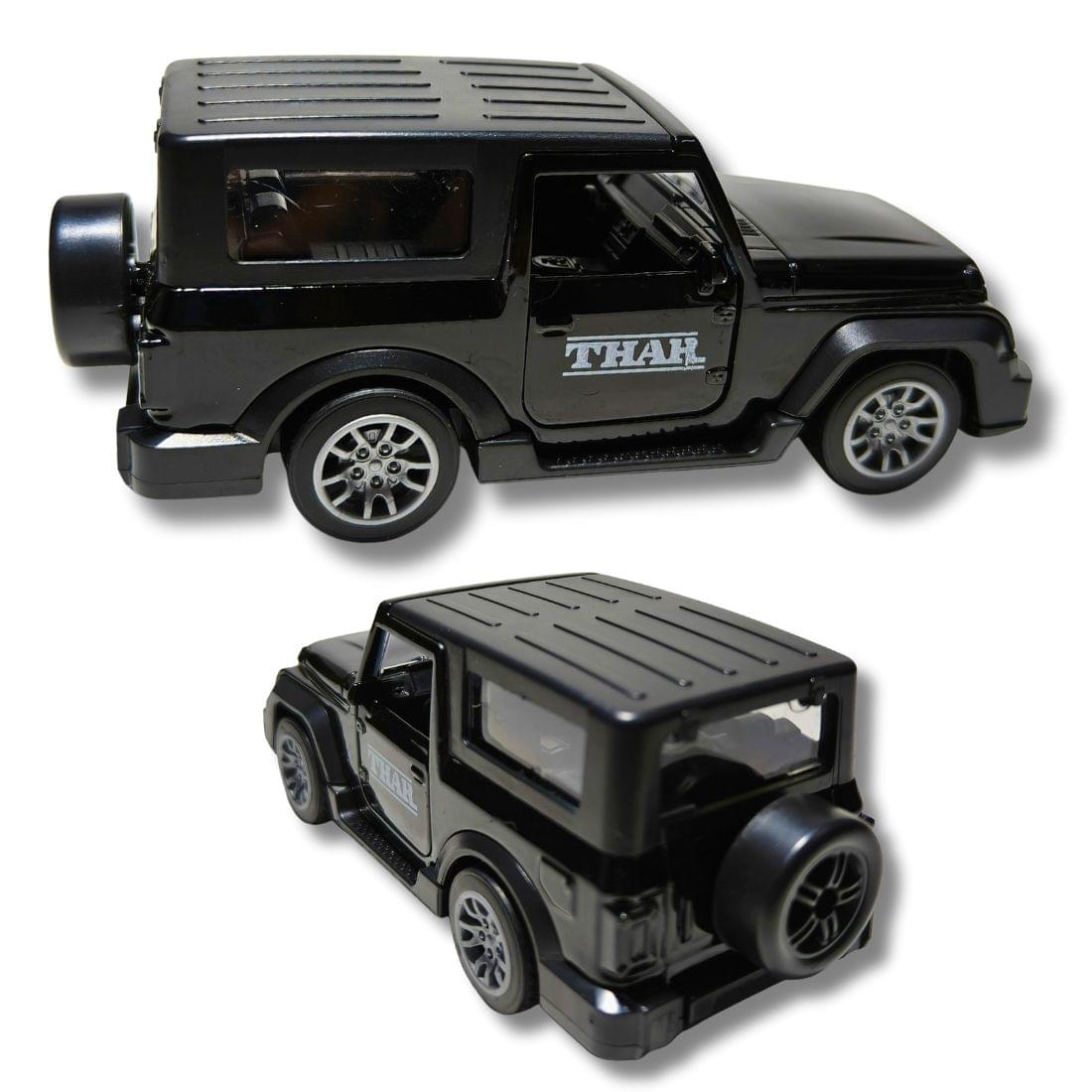 black die cast mahindra thar toy jeep – collectible suv car