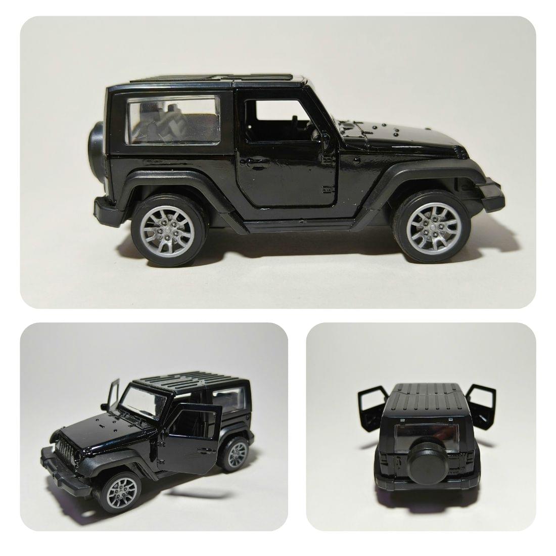 black mahindra thar die cast toy car – metal collectible model